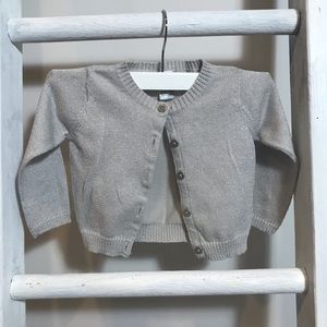NWOT Carter’s Sparkly Silver Cardigan